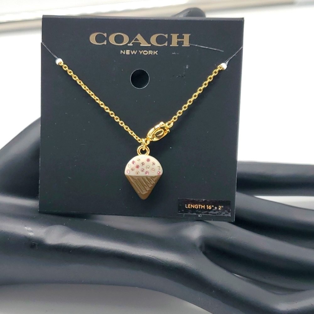 COACH Ice Cream Cone Pendant Necklace